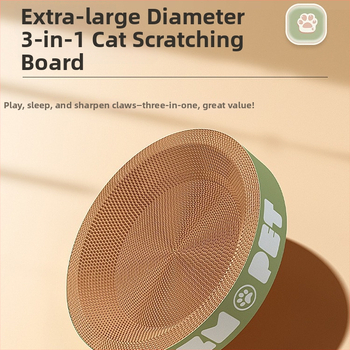 Jiuhong Apaļā kaķu skrāpēšanas plāksne ar nagu slīpētāju, papīra materiāls, karikatūru stils, 1 gab