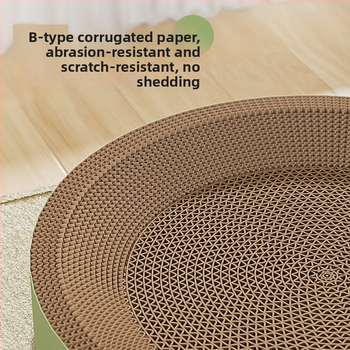 Jiuhong Apaļā kaķu skrāpēšanas plāksne ar nagu slīpētāju, papīra materiāls, karikatūru stils, 1 gab