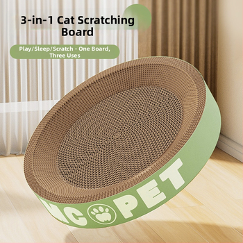 Jiuhong Apaļā kaķu skrāpēšanas plāksne ar nagu slīpētāju, papīra materiāls, karikatūru stils, 1 gab