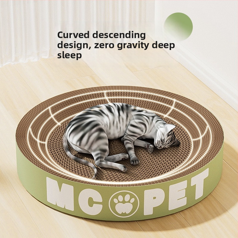 Jiuhong Apaļā kaķu skrāpēšanas plāksne ar nagu slīpētāju, papīra materiāls, karikatūru stils, 1 gab