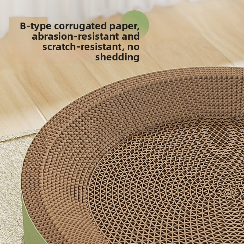 Jiuhong Apaļā kaķu skrāpēšanas plāksne ar nagu slīpētāju, papīra materiāls, karikatūru stils, 1 gab