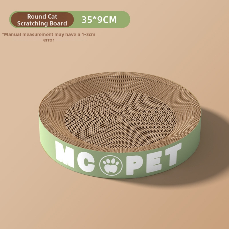 Jiuhong Apaļā kaķu skrāpēšanas plāksne ar nagu slīpētāju, papīra materiāls, karikatūru stils, 1 gab