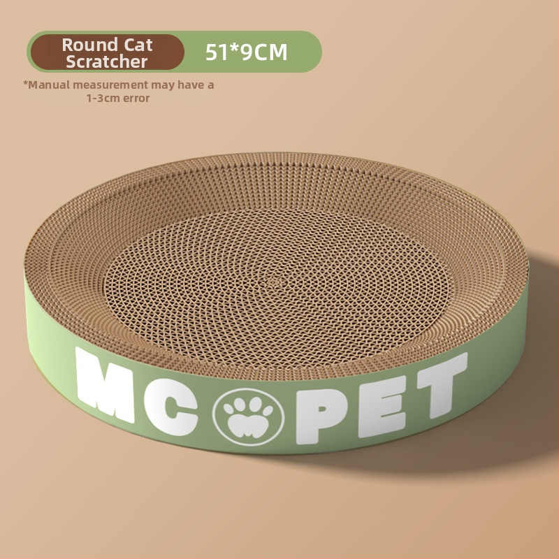 Jiuhong Apaļā kaķu skrāpēšanas plāksne ar nagu slīpētāju, papīra materiāls, karikatūru stils, 1 gab