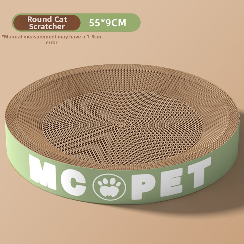 Jiuhong Apaļā kaķu skrāpēšanas plāksne ar nagu slīpētāju, papīra materiāls, karikatūru stils, 1 gab