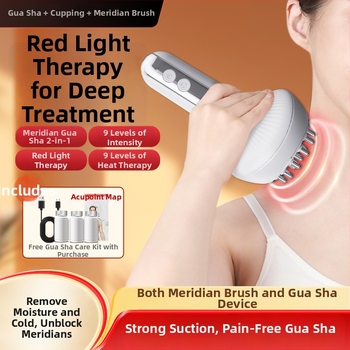 Elektriskā masāžas ierīce G16 ar temperatūras kontroli 38–48°C, 1200mAh akumulators, bezpakāpju ātrums, ABS korpuss