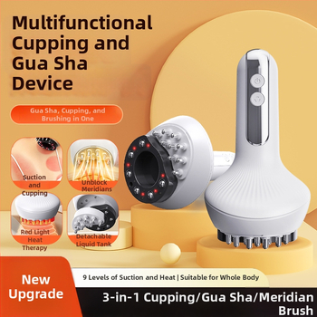 Elektriskā masāžas ierīce G16 ar temperatūras kontroli 38–48°C, 1200mAh akumulators, bezpakāpju ātrums, ABS korpuss