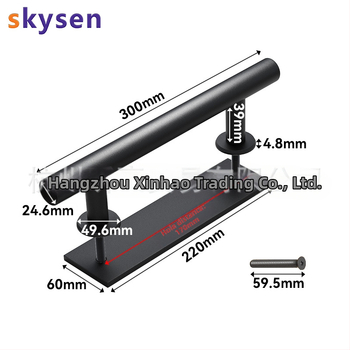 Šarų durų rankenėlė, dvipusė, iš nerūdijančio plieno 304 ir anglies plieno, paviršius: elektrostatinis purškimas ir vielinės tekstūros, skirtas slankiosioms durims