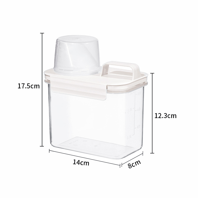 Japonijos stiliaus ryžių laikymo kibiras, atsparus drėgmei ir kenkėjams, iš PP plastiko, talpa iki 4 l.