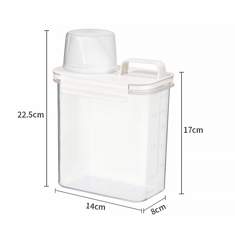 Japonijos stiliaus ryžių laikymo kibiras, atsparus drėgmei ir kenkėjams, iš PP plastiko, talpa iki 4 l.