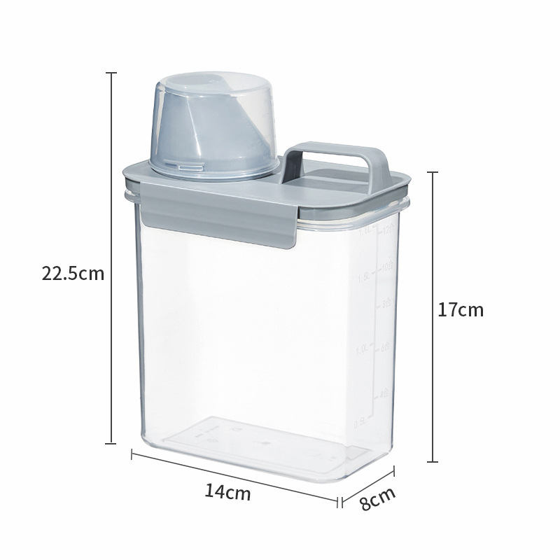 Japonijos stiliaus ryžių laikymo kibiras, atsparus drėgmei ir kenkėjams, iš PP plastiko, talpa iki 4 l.