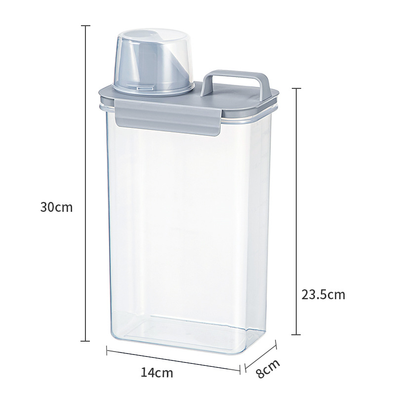 Japonijos stiliaus ryžių laikymo kibiras, atsparus drėgmei ir kenkėjams, iš PP plastiko, talpa iki 4 l.