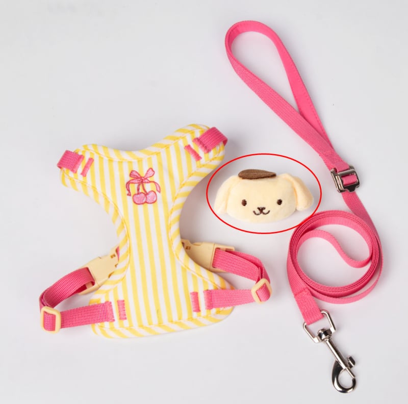 Шлейка-жилет за кучета - мил и сладък стил, плат, марка Duomao, неразтегателна