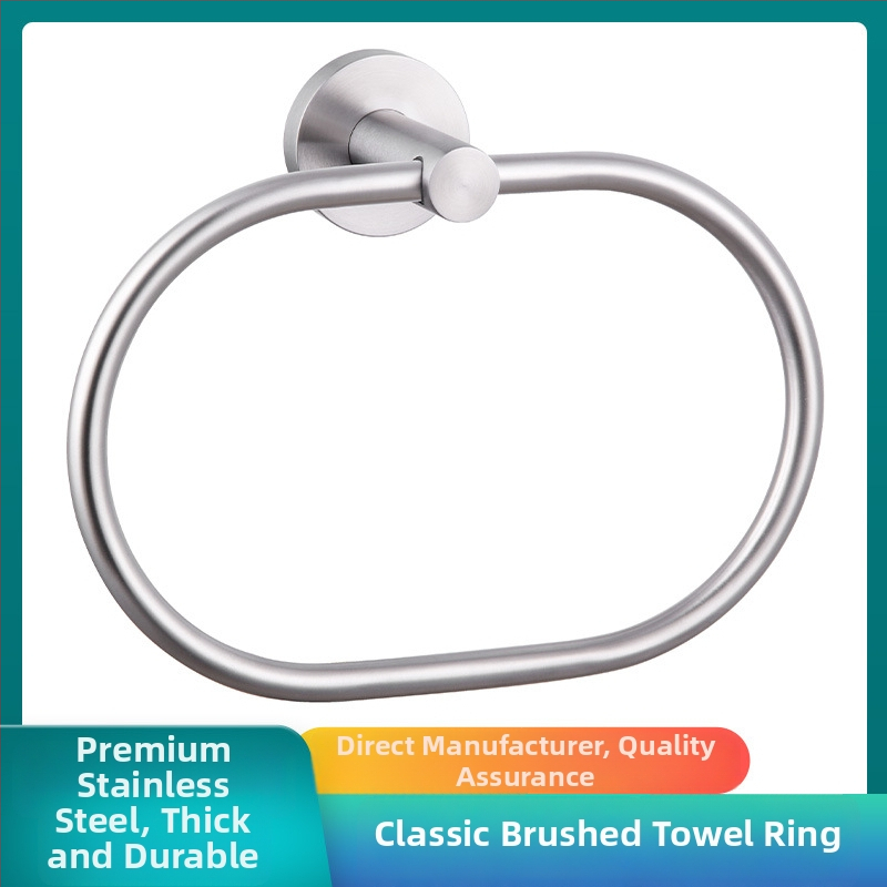 Ovalus nerūdijančio plieno rankšluosčio žiedas, šiuolaikiškai minimalistinis dizainas, apkrova iki 1 kg