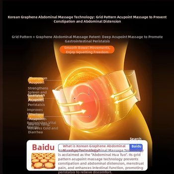 Vēdera masāžas ierīce ar vibrāciju un siltu kompresiju, uzlādējama, pogu vadība, 600 g