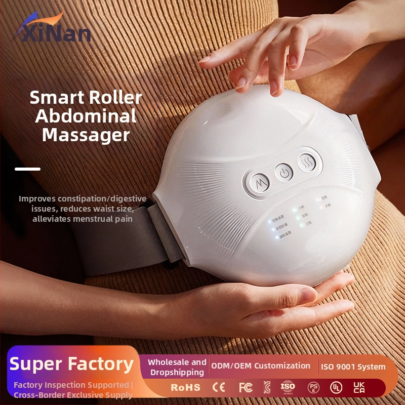 Vēdera masāžas ierīce ar vibrāciju un siltu kompresiju, uzlādējama, pogu vadība, 600 g