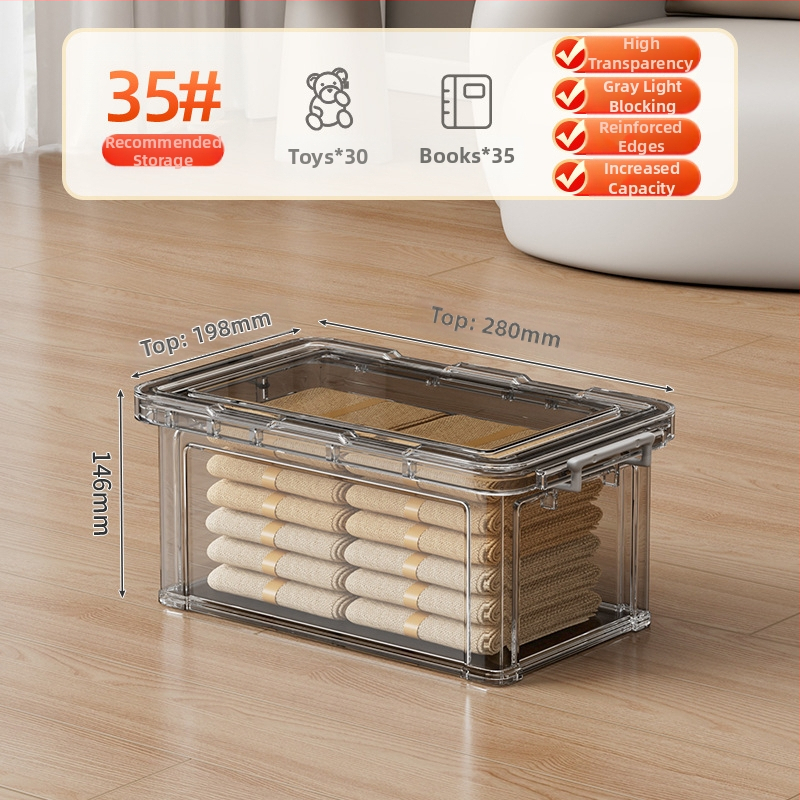 PP laikymo dėžė su ratukais, 30–40 L, nešiojama, paprastas šiuolaikinis dizainas