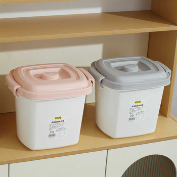 Ryžių laikymo indas su dangčiu – drėgmei atsparus, nuo kenkėjų apsaugotas, iš PP plastiko, didelės talpos virtuvės laikymui