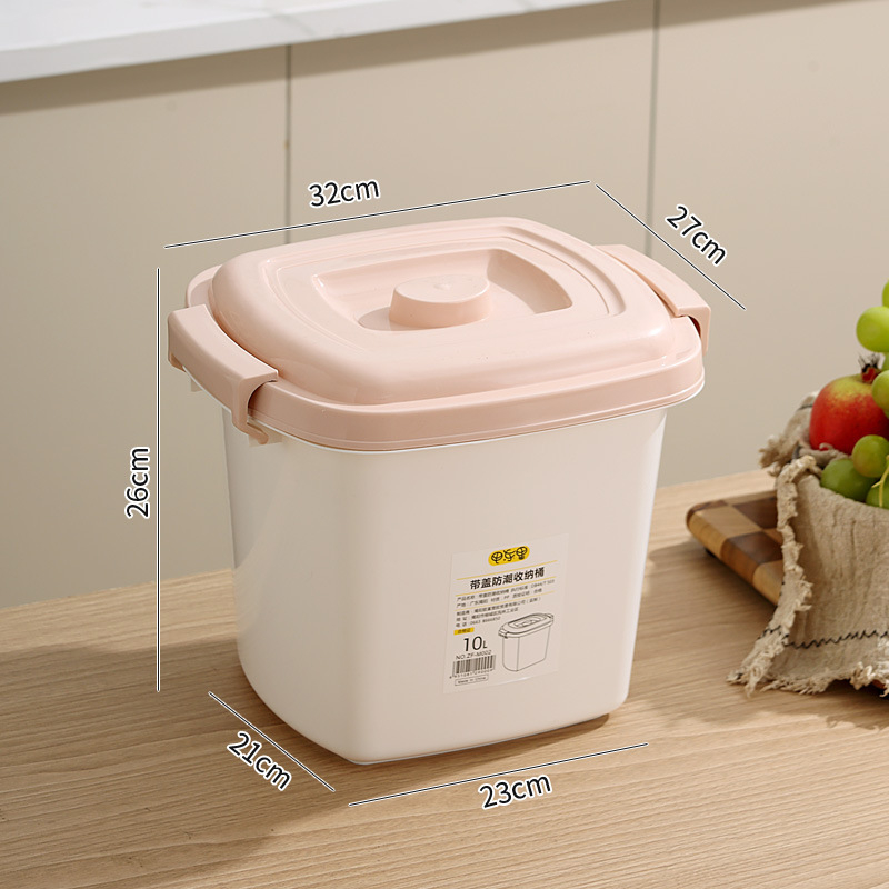 Ryžių laikymo indas su dangčiu – drėgmei atsparus, nuo kenkėjų apsaugotas, iš PP plastiko, didelės talpos virtuvės laikymui