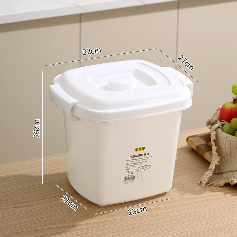 Ryžių laikymo indas su dangčiu – drėgmei atsparus, nuo kenkėjų apsaugotas, iš PP plastiko, didelės talpos virtuvės laikymui