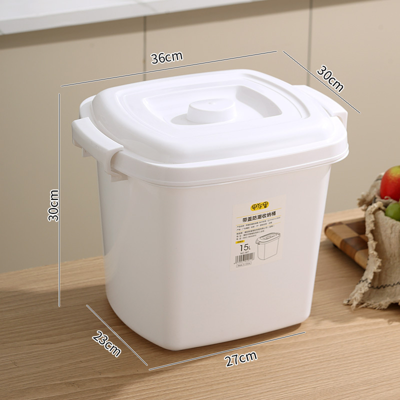 Ryžių laikymo indas su dangčiu – drėgmei atsparus, nuo kenkėjų apsaugotas, iš PP plastiko, didelės talpos virtuvės laikymui