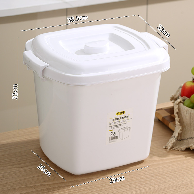 Ryžių laikymo indas su dangčiu – drėgmei atsparus, nuo kenkėjų apsaugotas, iš PP plastiko, didelės talpos virtuvės laikymui