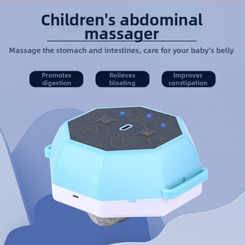 Bērniem paredzēts automātisks vēdera masieris – vēdera masāžas ierīce ar karstu kompresiju, kneading un imitētu roku masāžu, modelis MS-033