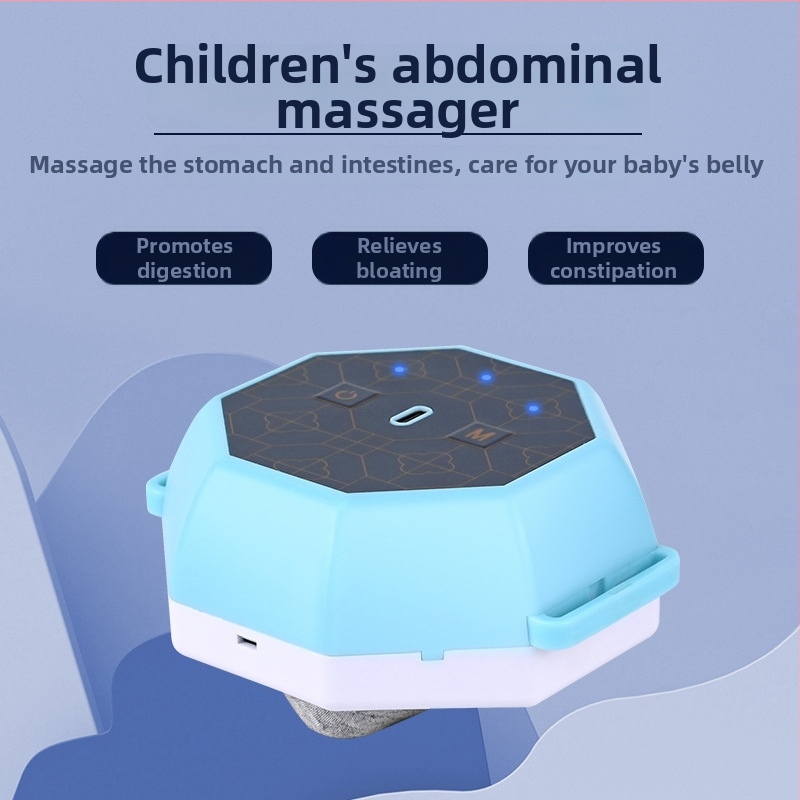 Bērniem paredzēts automātisks vēdera masieris – vēdera masāžas ierīce ar karstu kompresiju, kneading un imitētu roku masāžu, modelis MS-033