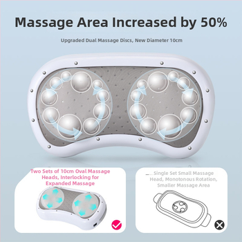 F5 Mājas lietošanai paredzēts divu disku vēdera masieris ar karsto kompresiju un mīcīšanu, strāvas padeve no tīkla, vadība ar pogu, gudrs taimeris