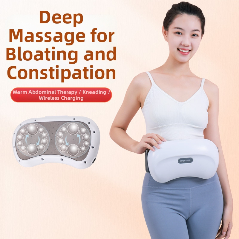 F5 Mājas lietošanai paredzēts divu disku vēdera masieris ar karsto kompresiju un mīcīšanu, strāvas padeve no tīkla, vadība ar pogu, gudrs taimeris