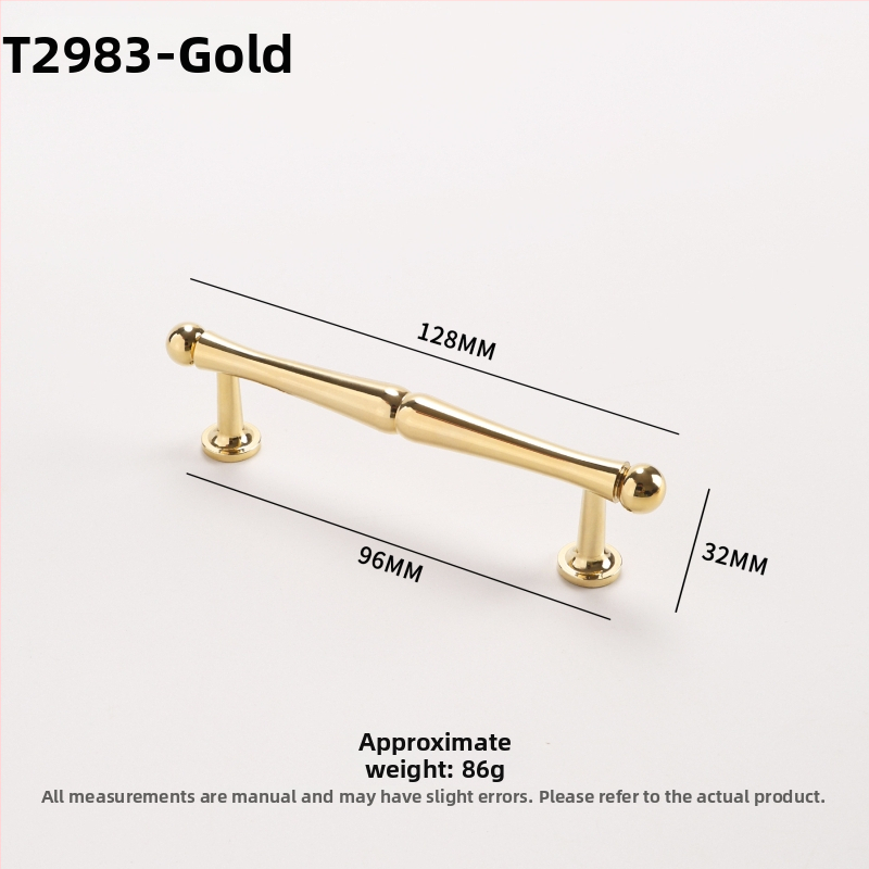 Spintos durų ir stalčiaus rankenėlė – prancūziško stiliaus iš vario, CNC apdirbimas, modelis 2983, Nado