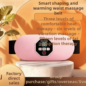 Menstruacijų palengvėjimo šildantis juosmens diržas su vibracija ir karštu kompresu, USB maitinimas, mechaninis valdymas, iki 4 masažo galvų