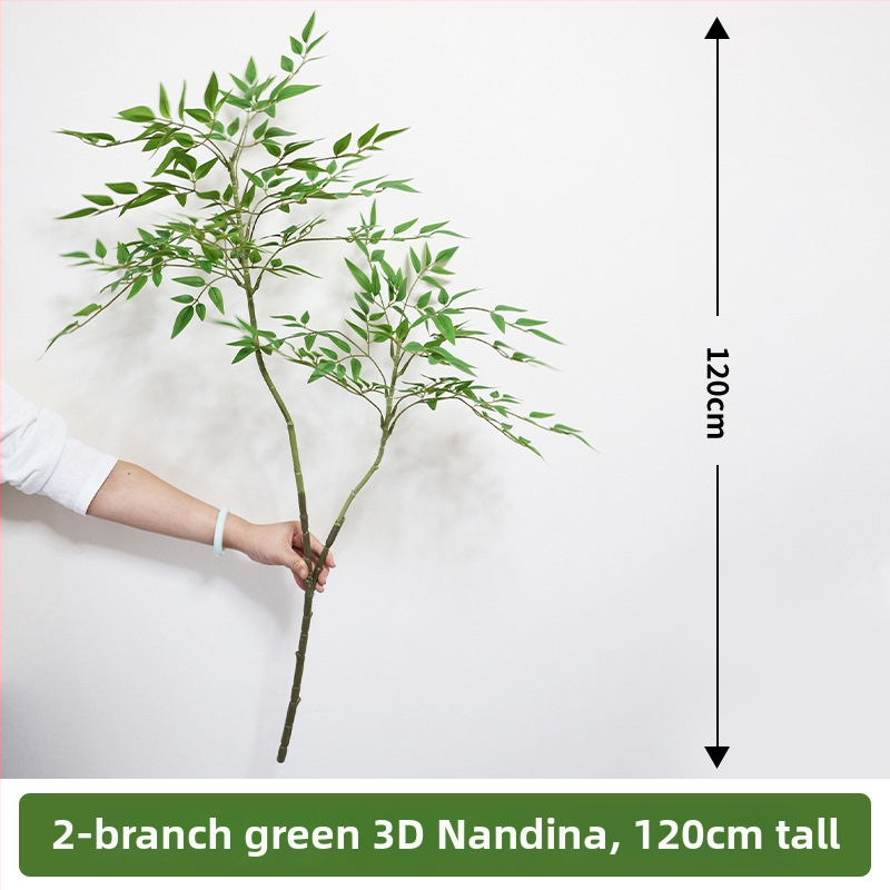 Mākslīgā Nandina (Heavenly Bamboo) lapu augu iekšējai dekorācijai, plastmasa, daļēji mehāniska un daļēji manuāla ražošana, veids: Bambuss, Zīmols Jia Yi