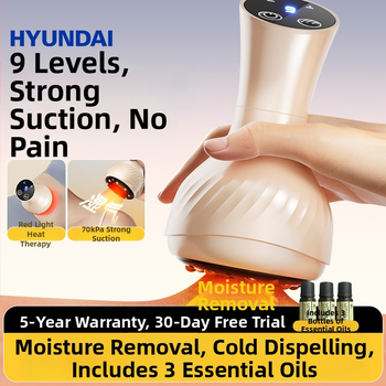 Elektriskais ķermeņa masāžas aparāts ar vakuuma kausiem, modelis G15, 4 ātrumi, temperatūras kontrole 34–45°C, uzlādējams