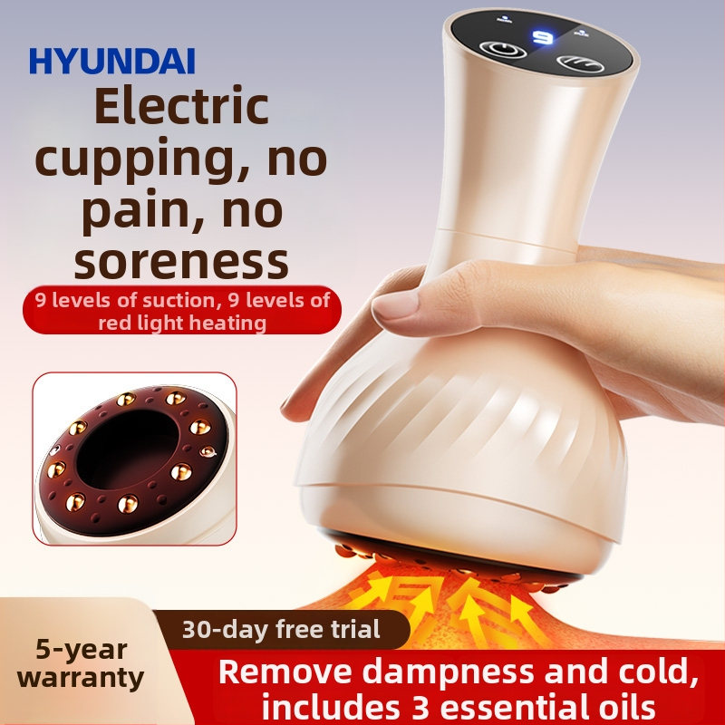 Elektriskais ķermeņa masāžas aparāts ar vakuuma kausiem, modelis G15, 4 ātrumi, temperatūras kontrole 34–45°C, uzlādējams