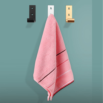 Cuier pliant din aliaj de aluminiu pentru baie, cu adeziv puternic – Megsbon, stil modern minimalist