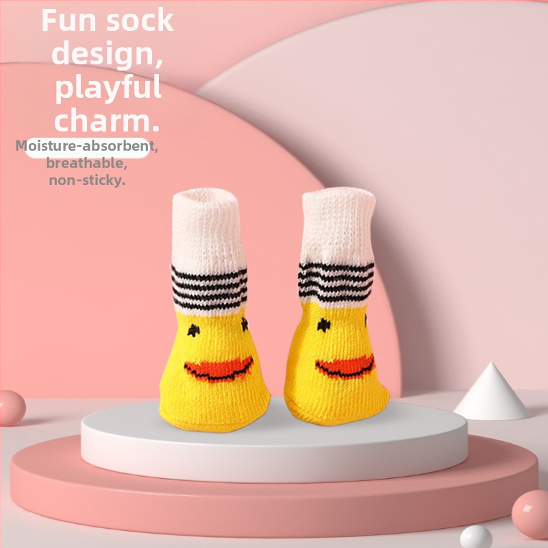 Suņu zeķes ar Cartoon rakstu, kokvilna, Twill adījums, Jacquard apstrāde, pavasaris un rudens