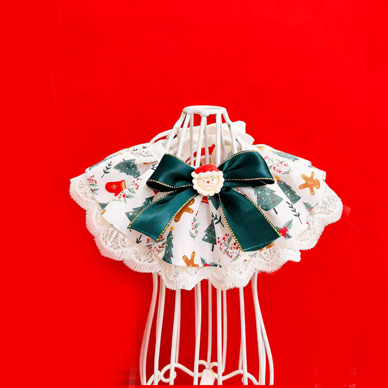 Kalėdinis aksesuaras naminiams gyvūnams: bib-šalis šunims ir katėms — poliesteris, universalus naudojimas, keturi sezonai, kilmė Zhejiang