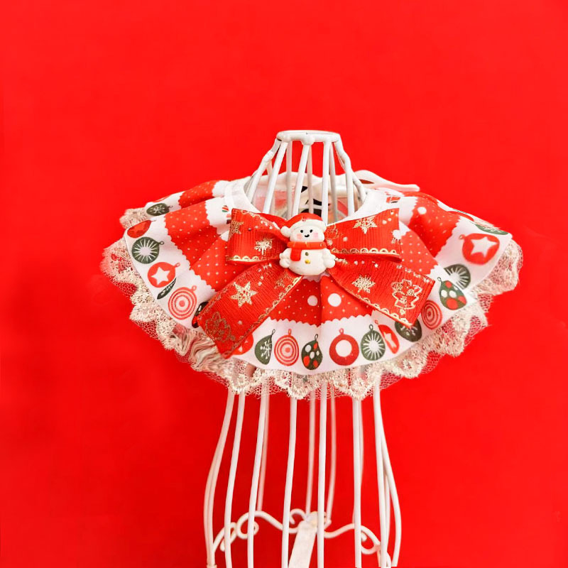 Kalėdinis aksesuaras naminiams gyvūnams: bib-šalis šunims ir katėms — poliesteris, universalus naudojimas, keturi sezonai, kilmė Zhejiang