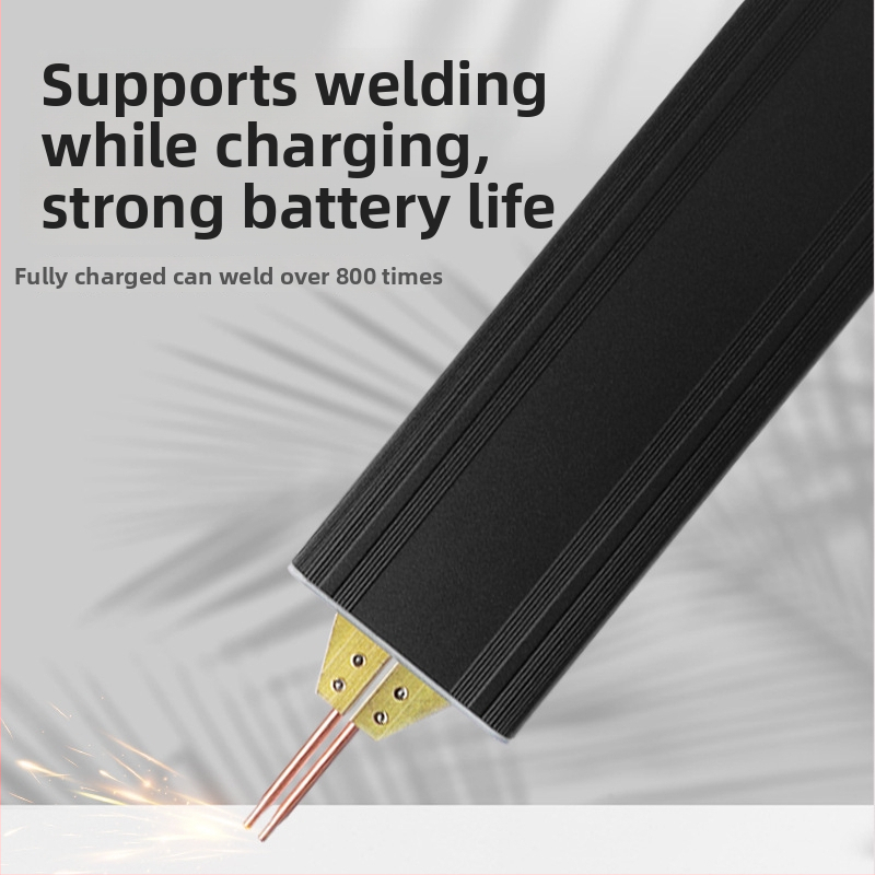 Nešiojama rankinė baterijų taškų suvirinimo įranga su automatine maitinimo ir judėjimo sistema; suvirinimo galvutė iš aliuminio oksido vario lydinio; tinkama 18650 Li-ion baterijoms ir Ni lakštų suvirinimui