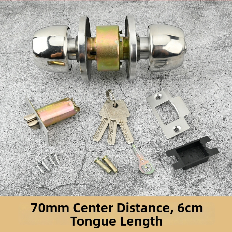 Nerūsējošā tērauda ball lock priekš koka durvīm, modelis 568, moderns vienkāršs stils