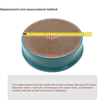 Apaļš kaķu skrāpētājs no gofrētā papīra ar nomaināmu kodolu, vienkāršs stils, iepakojums 50 gab.