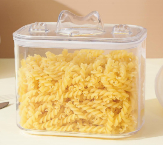 PET пластмасова кутия за храна за кучета и котки – запечатана, прозрачна, за домашна употреба, обем 1–2 л