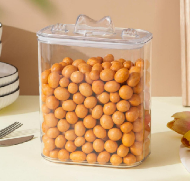 PET пластмасова кутия за храна за кучета и котки – запечатана, прозрачна, за домашна употреба, обем 1–2 л