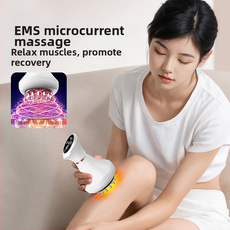 Prenosný elektrický meridiánový masážny prístroj s vykurovaním a vibráciou, model PK690, dobíjateľný, 1200 mAh batéria, teplota 38–48°C, ABS kryt, mechanické ovládanie