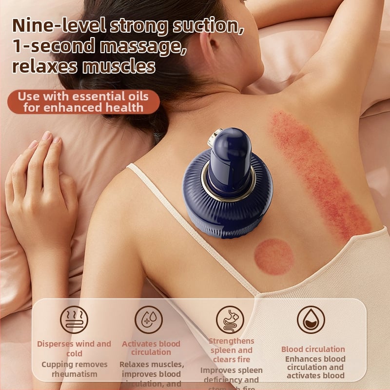 Elektrinis gua sha masažuoklis visam kūnui – kaklas, nugara, pečiai, juosmuo; įkraunamas, siurbimas su vakuumu, mygtukų valdymas, Modelis G16