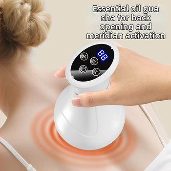 Elektrinė meridijonų masažo šepetėlis visam kūnui, USB maitinimas, mygtuko valdymas, modelis Y6108, 3 greičiai, 38–40°C temperatūra, plastmasinis korpusas