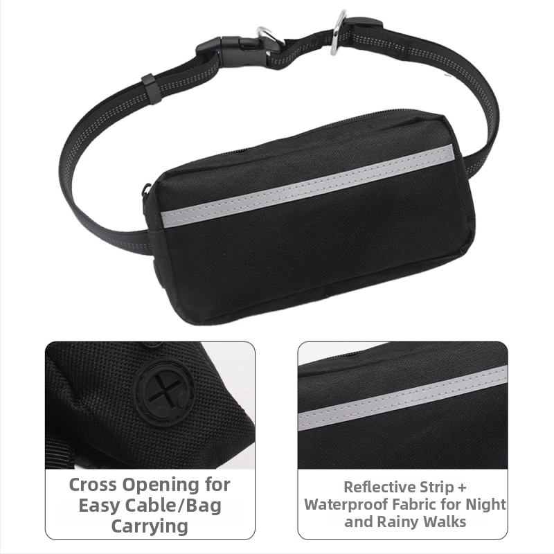 Поясна каишка за кучета за бягане, нейлонова, марка Chuangjie, за две кучета (материал: нейлон; марка: Chuangjie; за две кучета)