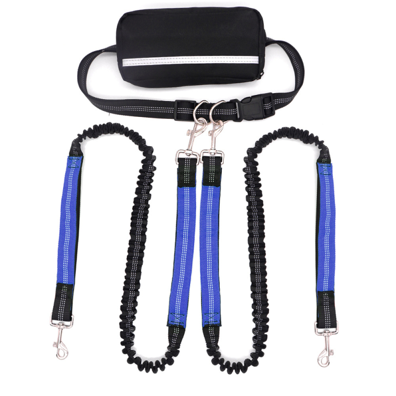 Поясна каишка за кучета за бягане, нейлонова, марка Chuangjie, за две кучета (материал: нейлон; марка: Chuangjie; за две кучета)