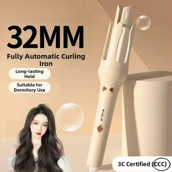 Automatická kulma na vlasy s turmalínovým keramickým vykurovacím prvkom, káblové napájanie, regulácia teploty: 1 úroveň, 34 W, 220 V