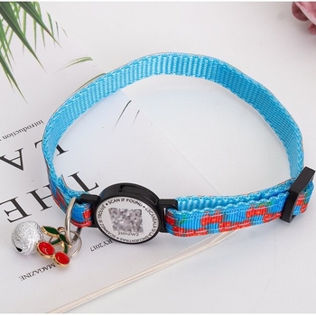 Augintinio ieškos apykaklė katėms ir šunims — gėlių raštas, poliesteris, universali paskirtis, prekė Pet beibei